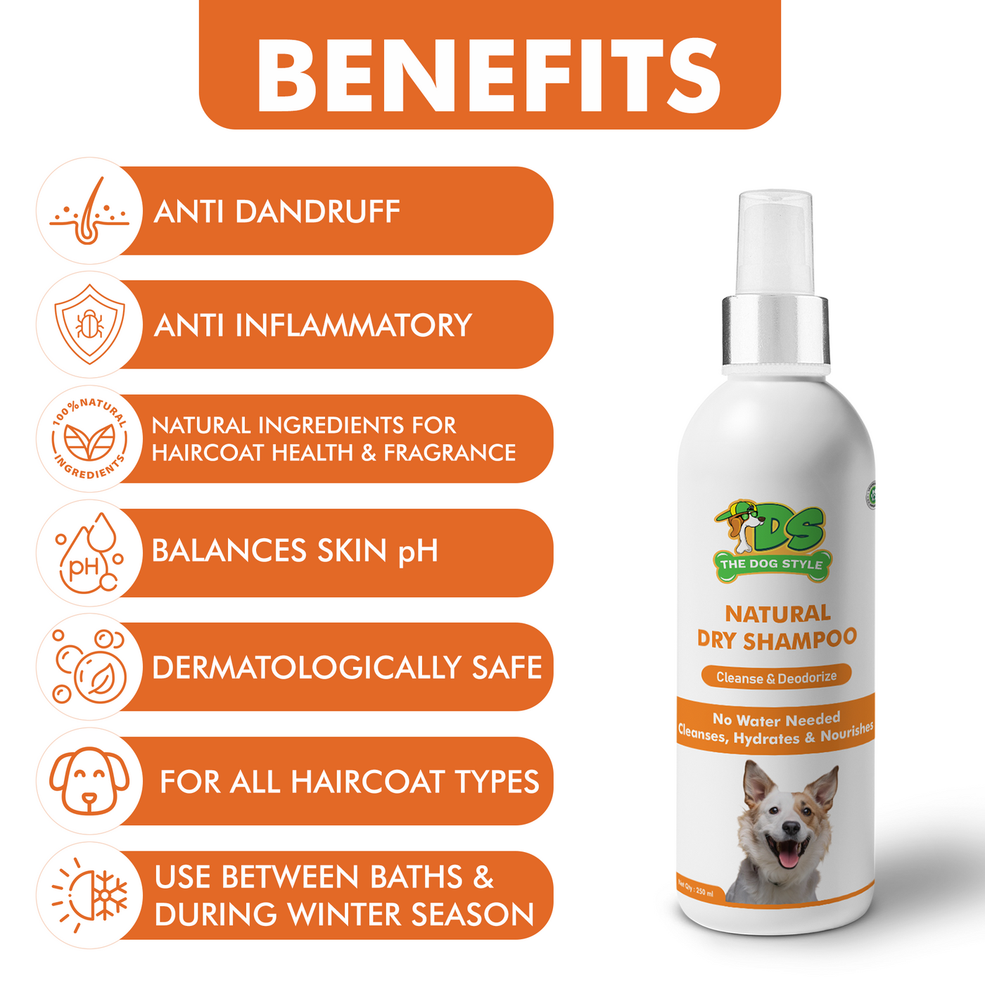 NATURAL DRY SHAMPOO (250ml)