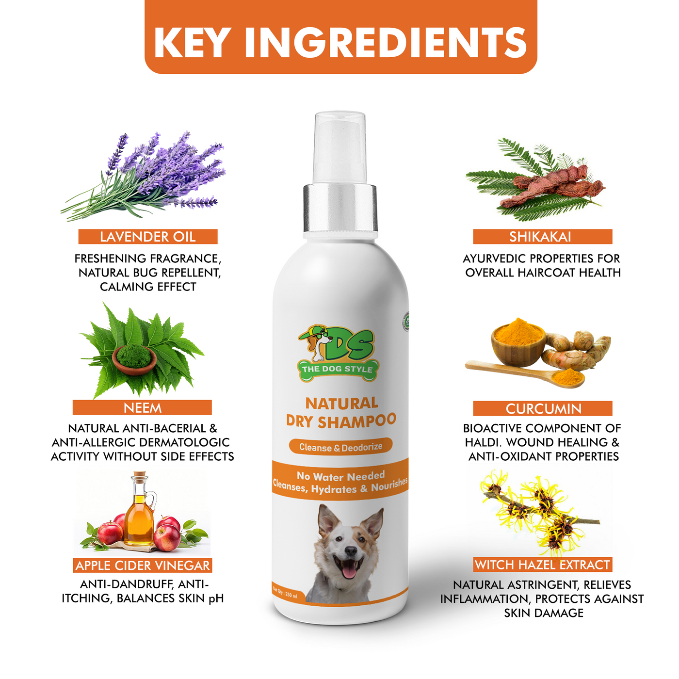 NATURAL DRY SHAMPOO (250ml)