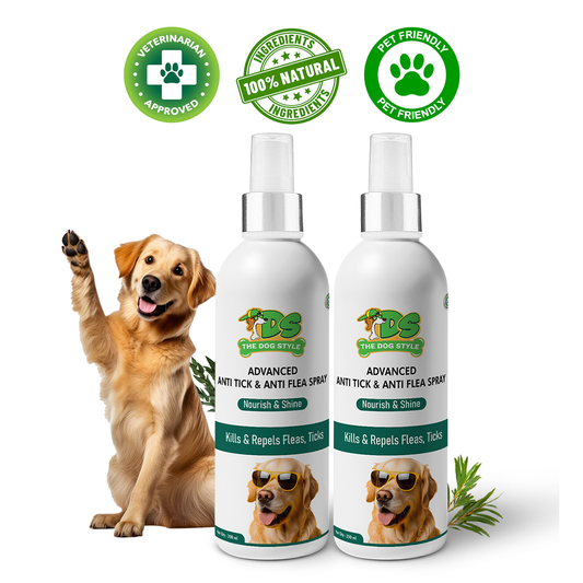The Dog Style Super Saver Combo Pack of 2 ADVANCED ANTI TICK & ANTI FLEA SPRAY
